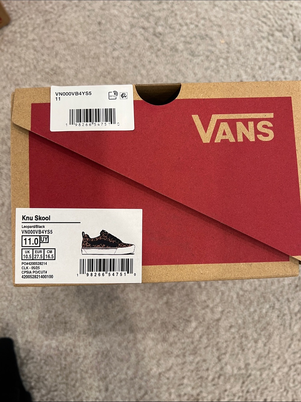 Vans Kids Knu Skool Leopard/Black Sneaker